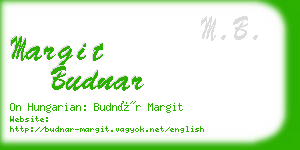 margit budnar business card